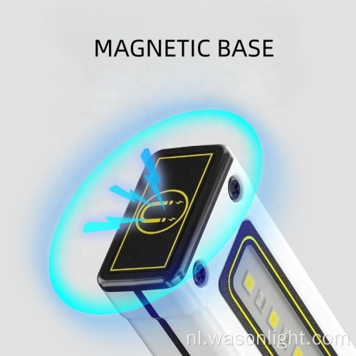 Wason Dual Lightings Super Mini Handige lichtgewicht Torch Light Magnetic Oplaadbare felrode SOS -zaklamp voor autoreparatie
